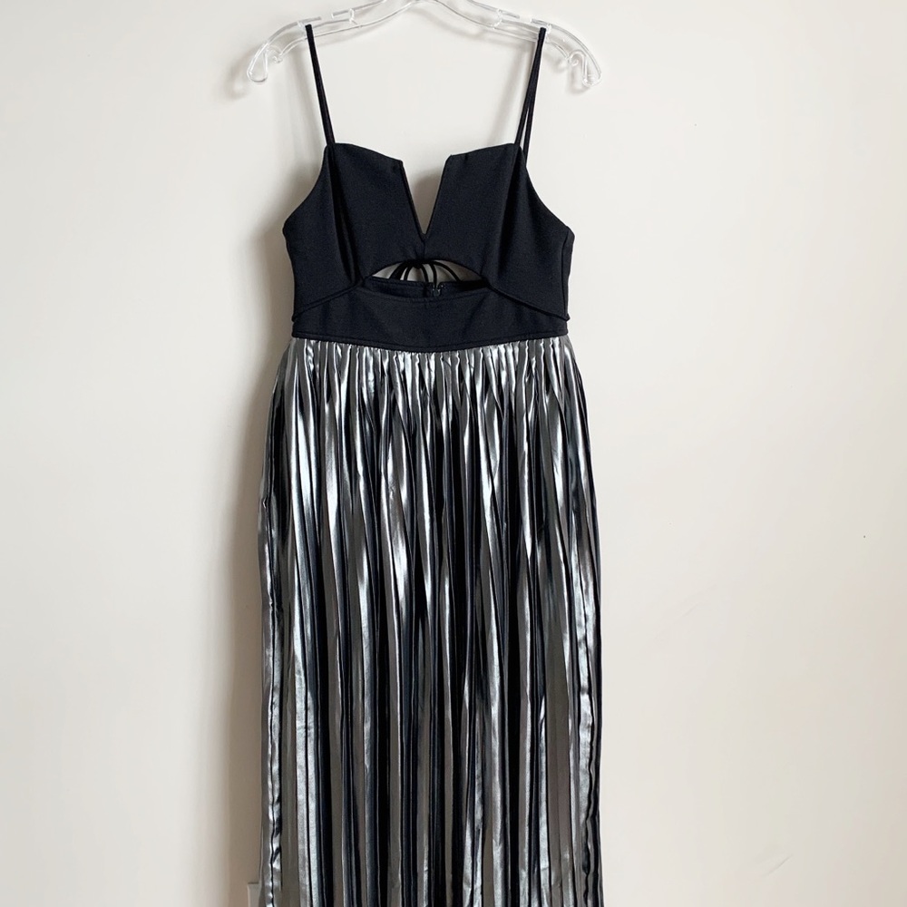 NWT Free People Black Silver Piper Dress - Picture 5 of 11